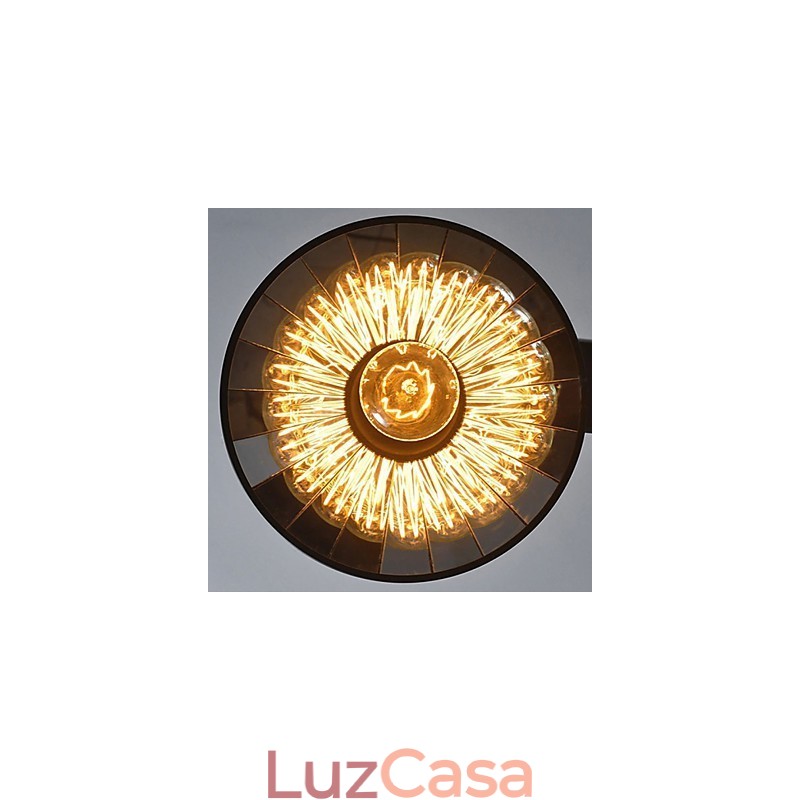 Luminárias pendentes Vintage 3 luzes ST64 Lâmpadas incluídas Sistema Up and Down