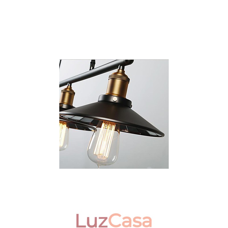 Luminárias pendentes Vintage 3 luzes ST64 Lâmpadas incluídas Sistema Up and Down
