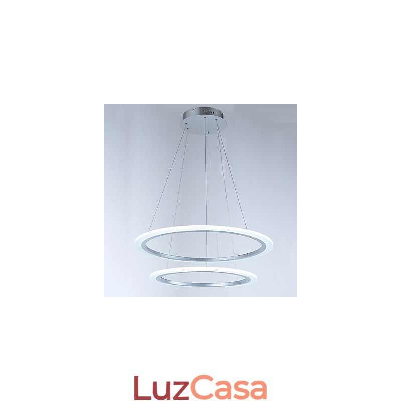Luminárias de lustre pendente de 2 anéis modernas com