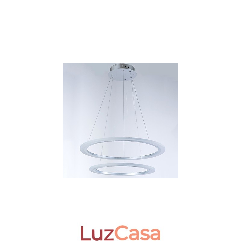 Luminárias de lustre pendente de 2 anéis modernas com