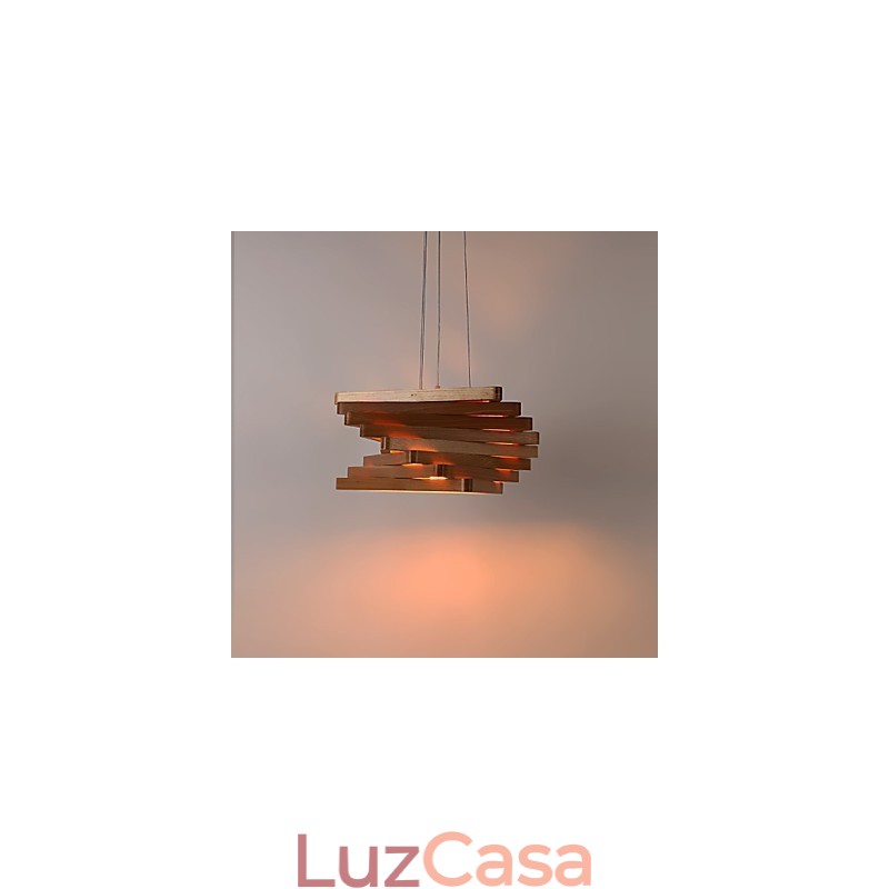 1Pendente de luz tradicional clássico estilo country mini com pintura em madeira e bambu