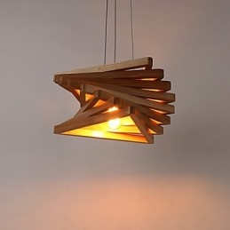 1Pendente de luz tradicional clássico estilo country mini com pintura em madeira e bambu