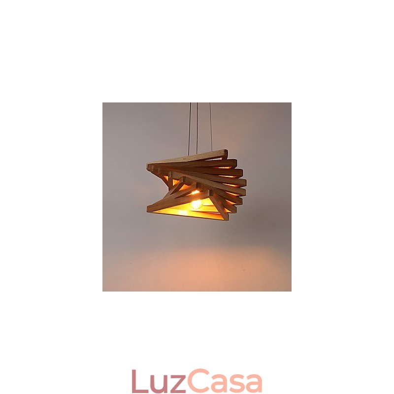1Pendente de luz tradicional clássico estilo country mini com pintura em madeira e bambu