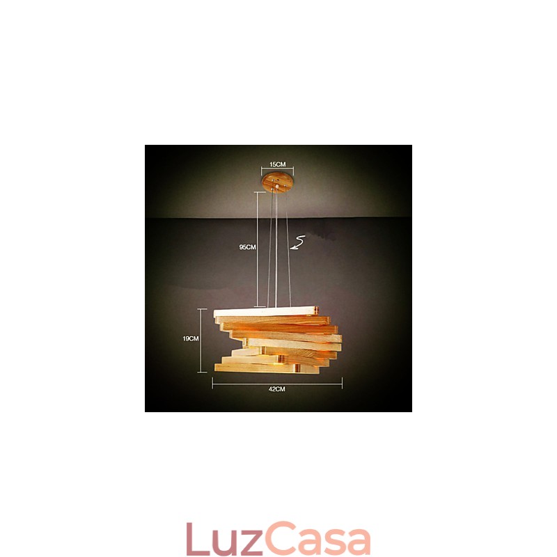 1Pendente de luz tradicional clássico estilo country mini com pintura em madeira e bambu