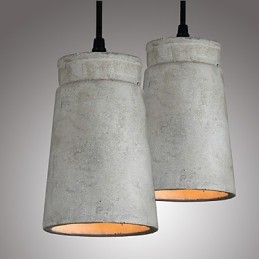 Luminária pendente retrô minimalista nórdica luminária de cimento vintage luminária