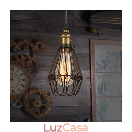 Luminárias pendentes estilo country americano vintage restaurando métodos antigos ferro forjado pequena gaiola droplight Luminárias pendentes estilo country americano vintage restaurando métodos antigos ferro forjado pequena gaiola droplight