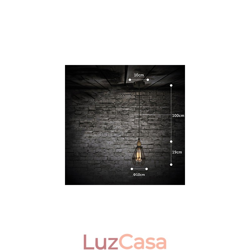 Luminárias pendentes estilo country americano vintage restaurando métodos antigos ferro forjado pequena gaiola droplight