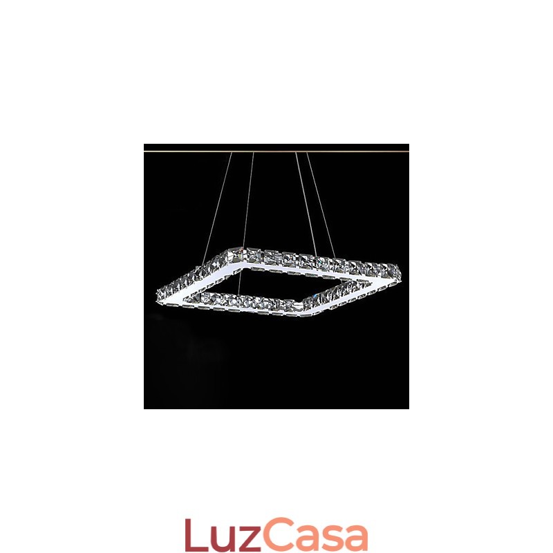 Lustre moderno contemporâneo de cristal galvanizado em metal