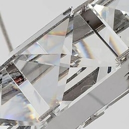 Lustre moderno contemporâneo de cristal galvanizado em metal