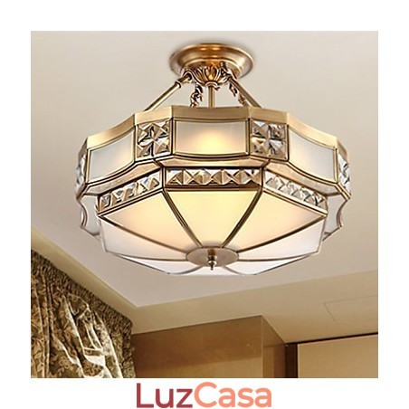 Tradicional clássico rústico lodge latão metal pingente luz