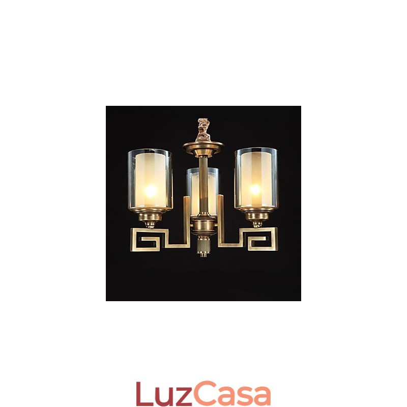 Lâmpada de estilo chinês Lâmpada de cobre Lâmpada de cobre