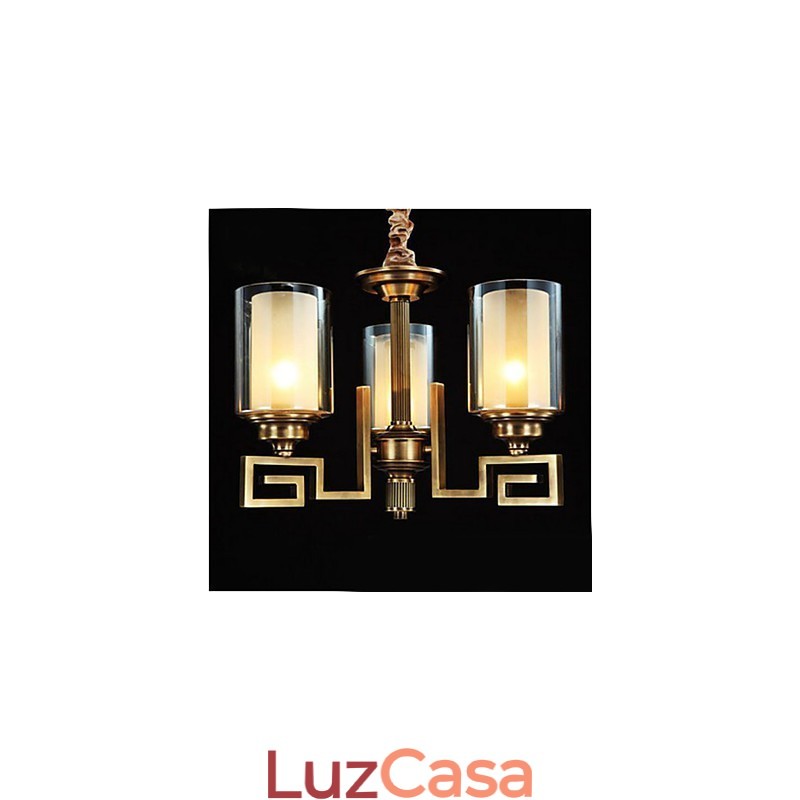 Lâmpada de estilo chinês Lâmpada de cobre Lâmpada de cobre