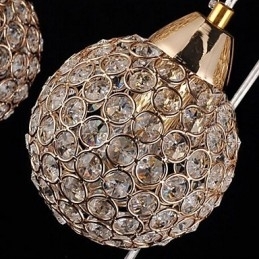 Luminária pendente moderna contemporânea de cristal globo galvanizado em metal