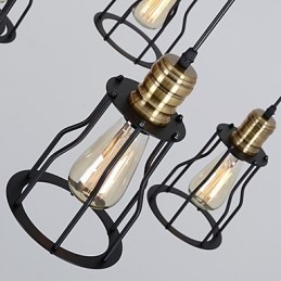 Vintage Edison Múltiplo Ajustável DIY Lâmpada de Teto Luz Pingente Iluminação Lustre Moderno Chique Industrial Jantar