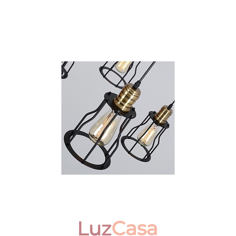 Vintage Edison Múltiplo Ajustável DIY Lâmpada de Teto Luz Pingente Iluminação Lustre Moderno Chique Industrial Jantar