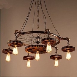 Equipamento criativo de lustre de ferro para decoração de casa retrô