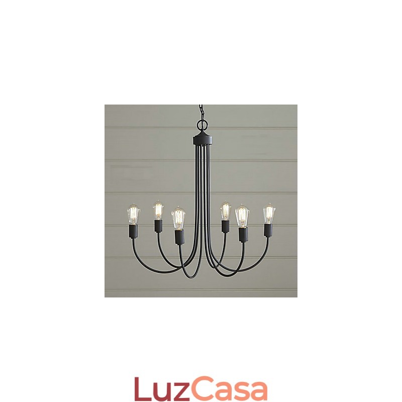 Lustre de metal com pintura country
