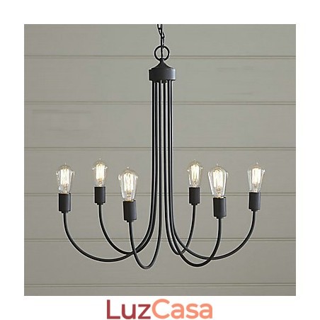 Lustre de metal com pintura country Lustre de metal com pintura country