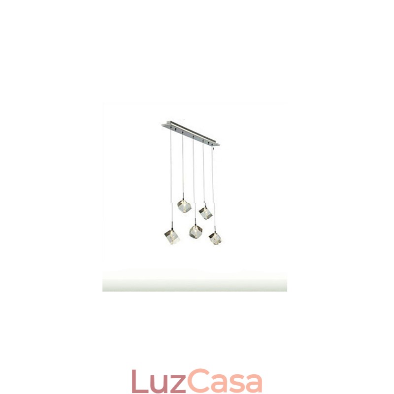 Luminária de cristal da moda com pingente de cristal de cinco cabeças