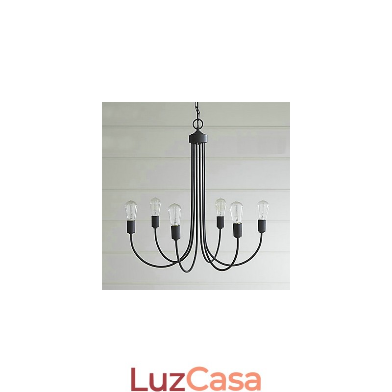 Lustre de metal com pintura country