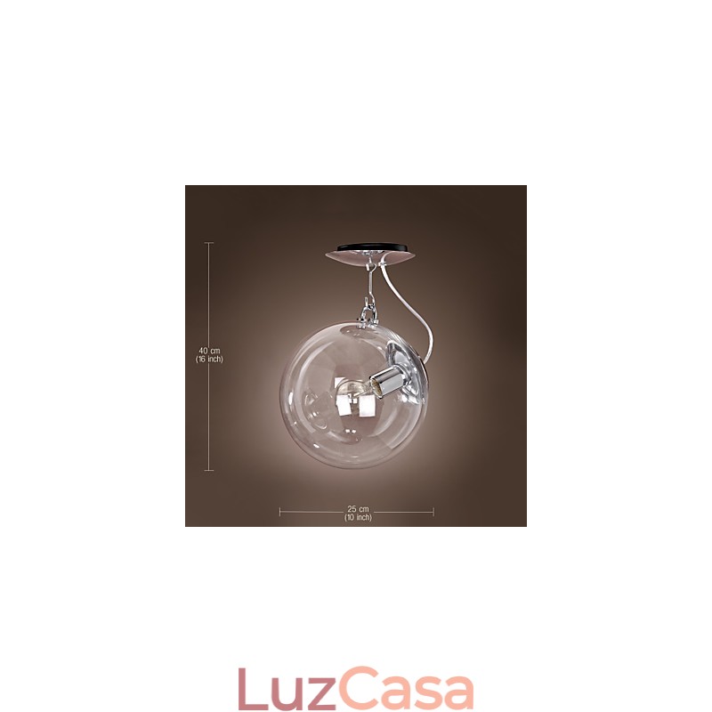 Luminária pendente anodizada estilo globo moderno e contemporâneo