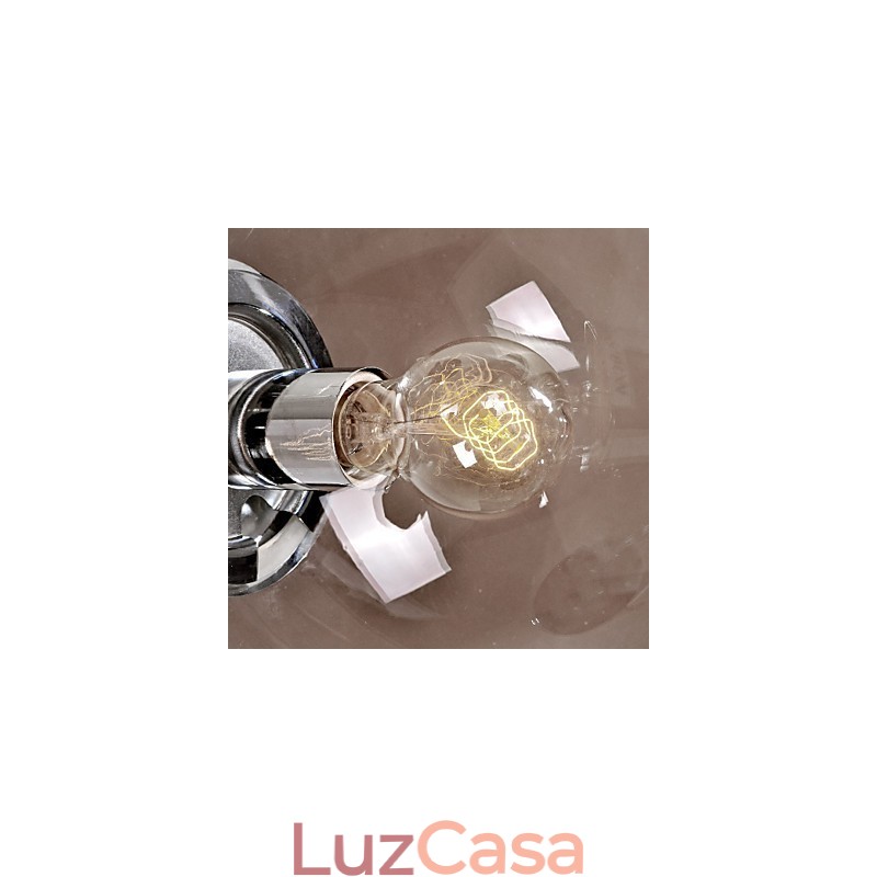 Luminária pendente anodizada estilo globo moderno e contemporâneo