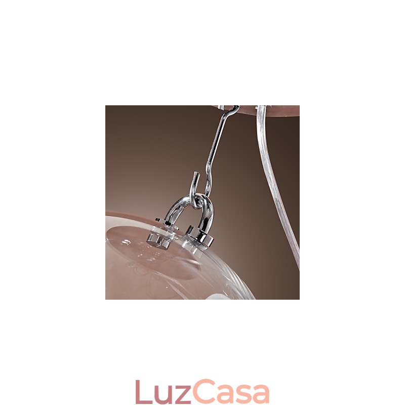 Luminária pendente anodizada estilo globo moderno e contemporâneo