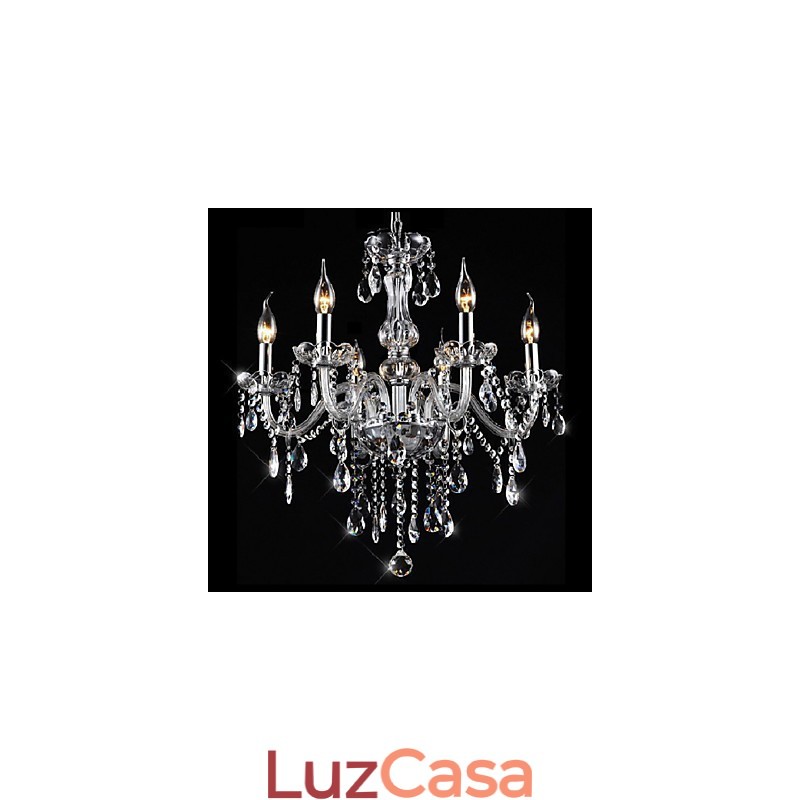 Lustre de cristal galvanizado vintage clássico tradicional