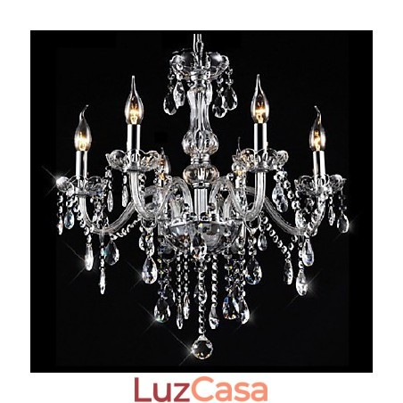 Lustre de cristal galvanizado vintage clássico tradicional Lustre de cristal galvanizado vintage clássico tradicional