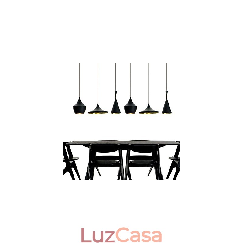 Mini Estilo Pintura Metal Pendente Luz