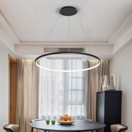 Luminária pendente regulável de 80 cm de diâmetro com design moderno