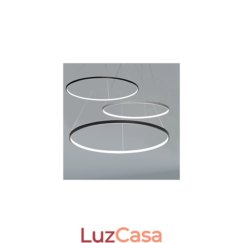 Luminária pendente regulável de 80 cm de diâmetro com design moderno