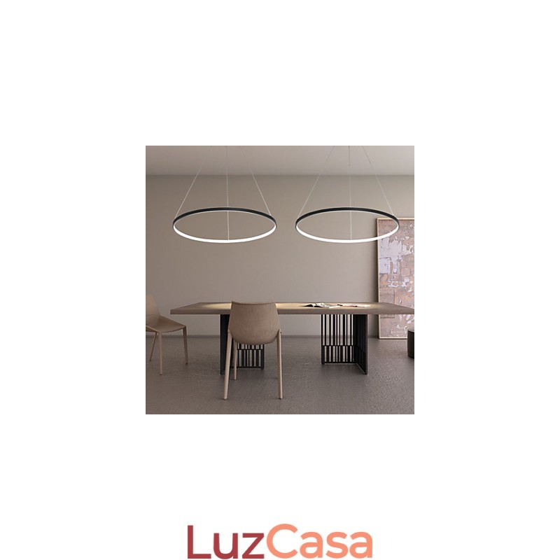 Luminária pendente regulável de 80 cm de diâmetro com design moderno