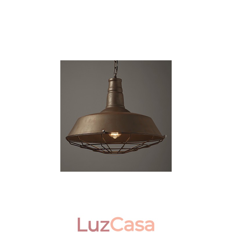 Luminária pendente retrô 1 luz Metal antigo Materila Shade Shop