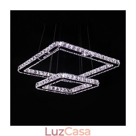 Luminária pendente de metal cristal contemporânea moderna Luminária pendente de metal cristal contemporânea moderna
