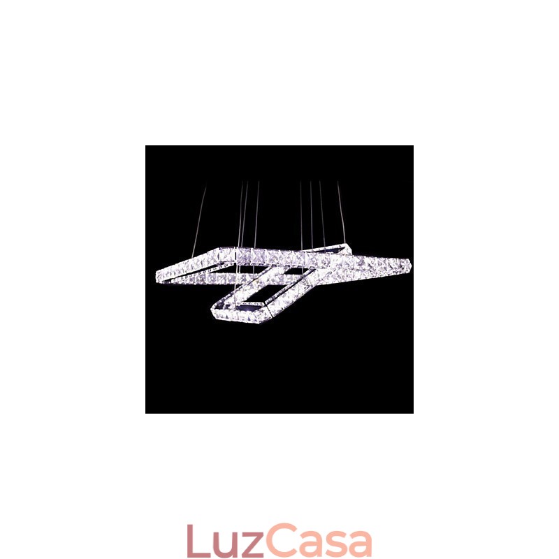 Luminária pendente de metal cristal contemporânea moderna