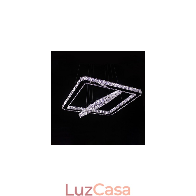 Luminária pendente de metal cristal contemporânea moderna