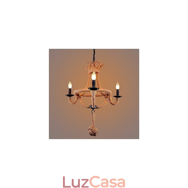 Lustre de metal com pintura tradicional clássica rústica vintage retrô country