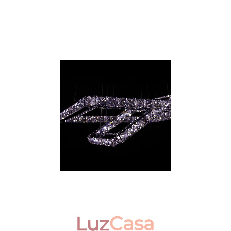 Luminária pendente de metal cristal contemporânea moderna