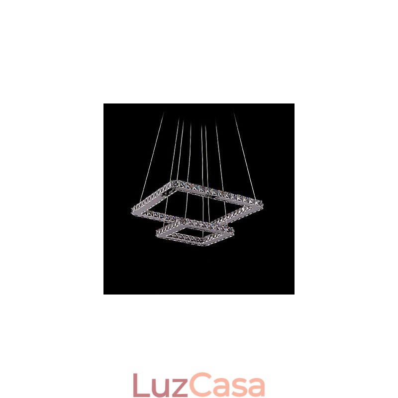 Luminária pendente de metal cristal contemporânea moderna