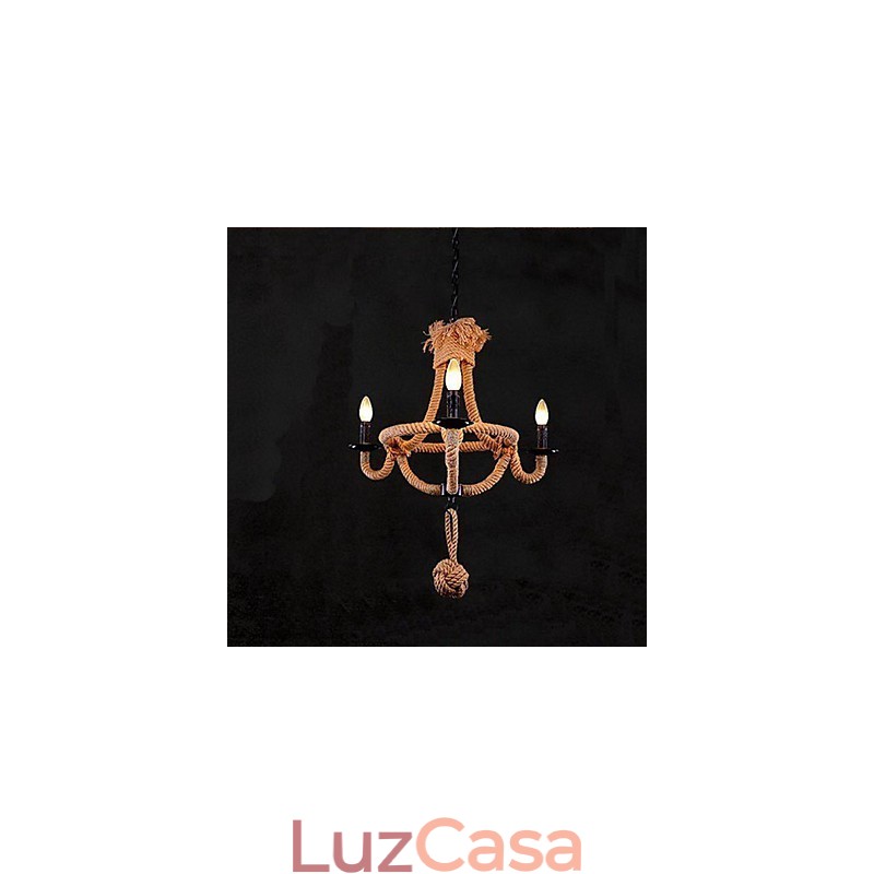 Lustre de metal com pintura tradicional clássica rústica vintage retrô country