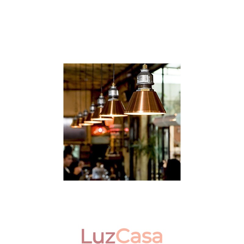 Luminária pendente de metal vintage country
