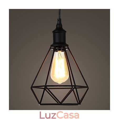 Americano Pequeno Pingente de Gaiola de Aço Vintage Retro DIY Drop Light Luminária Industrial para Decoração de Casa Americano Pequeno Pingente de Gaiola de Aço Vintage Retro DIY Drop Light Luminária Industrial para Decoração de Casa