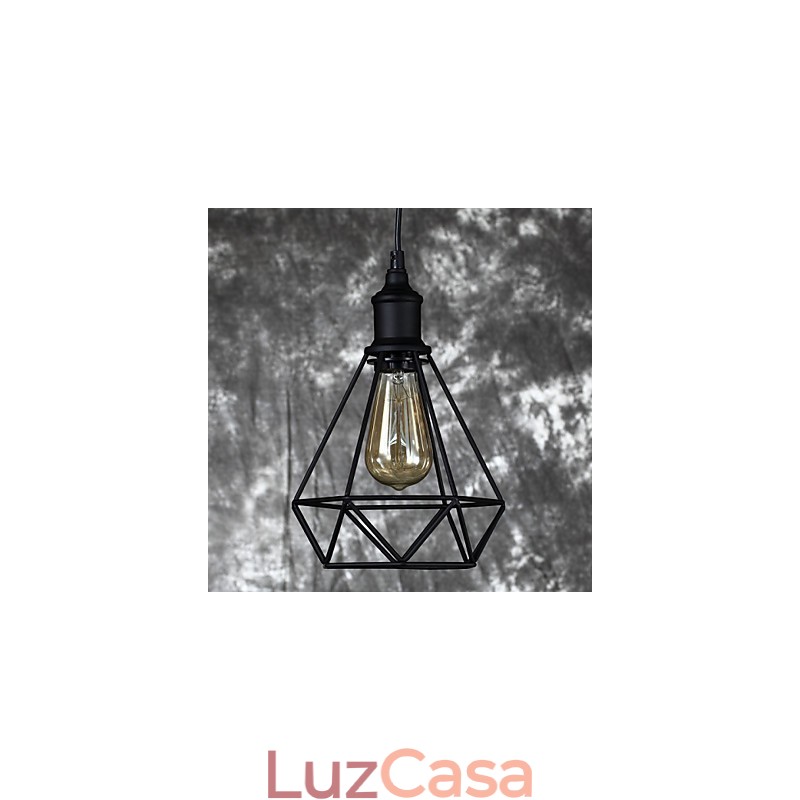 Americano Pequeno Pingente de Gaiola de Aço Vintage Retro DIY Drop Light Luminária Industrial para Decoração de Casa