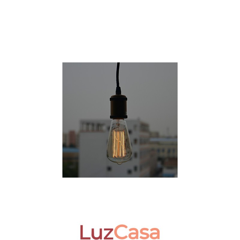 Luminária pendente galvanizada estilo vintage clássico tradicional mini