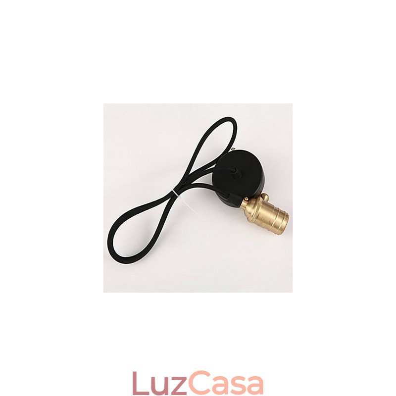 American Retro Minimalista Único Lustre de Cobre Luminária