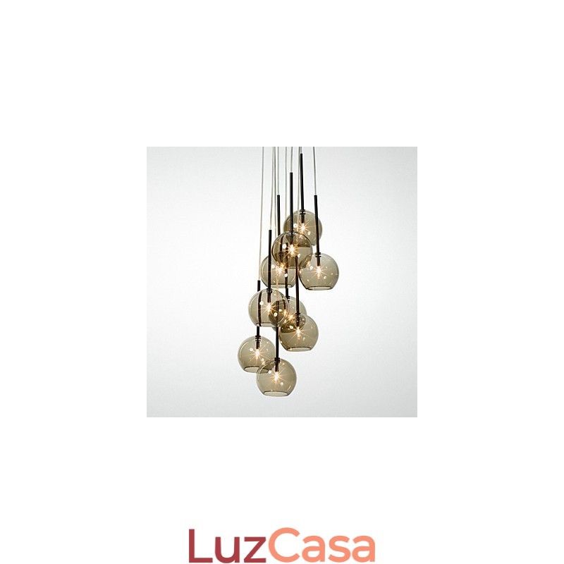 Luminária pendente de metal estilo country mini com pintura