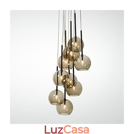 Luminária pendente de metal estilo country mini com pintura Luminária pendente de metal estilo country mini com pintura