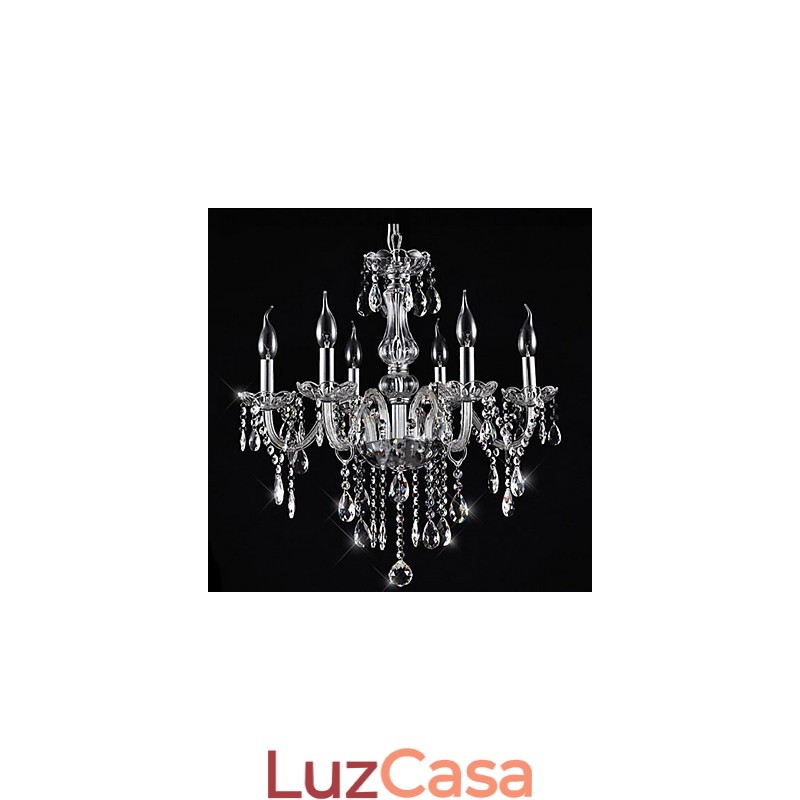 Lustre de cristal galvanizado vintage clássico tradicional