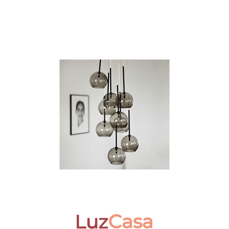 Luminária pendente de metal estilo country mini com pintura